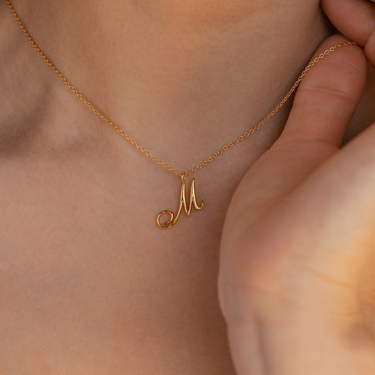 Dainty Letter Initial Necklace, Delicate Everyday Jewelry