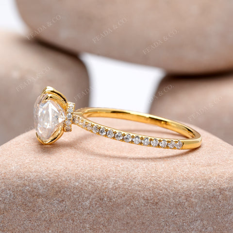 2.796 CT Marquise, Round Cut Colorless Engagement Ring