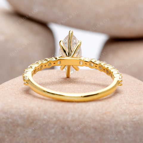 1.36 CT Round, Marquise Cut Colorless Engagement Ring