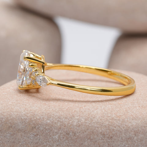 1.59 CT Round, Oval, Marquise Cut Colorless Engagement Ring