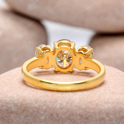2.25 CT Oval Cut Colorless Engagement Ring