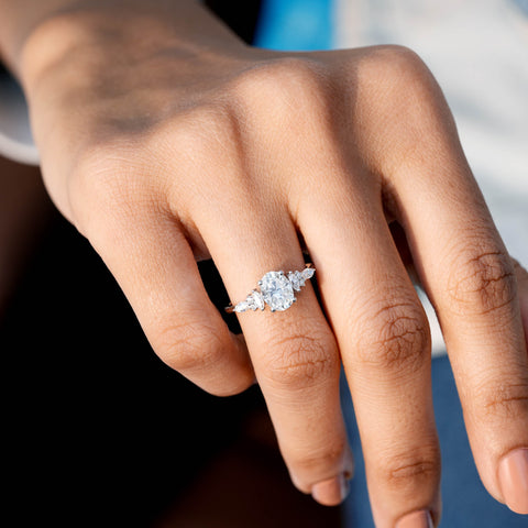 1.59 CT Round, Oval, Marquise Cut Colorless Engagement Ring