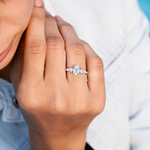 1.59 CT Round, Oval, Marquise Cut Colorless Engagement Ring