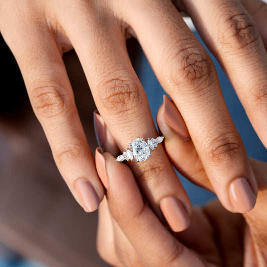 1.59 CT Round, Oval, Marquise Cut Colorless Engagement Ring