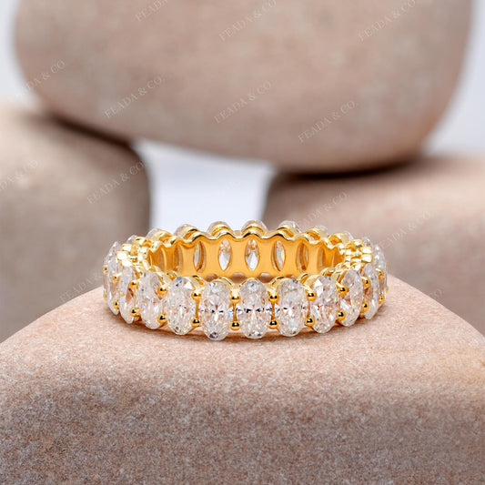buj 38 5.75 CT Oval Cut Colorless Engagement Ring
