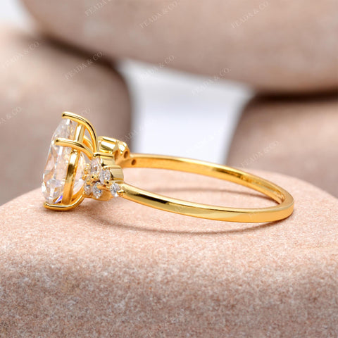 2.372 CT Pear, Round Cut Colorless Engagement Ring