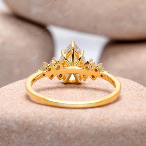2.372 CT Pear, Round Cut Colorless Engagement Ring