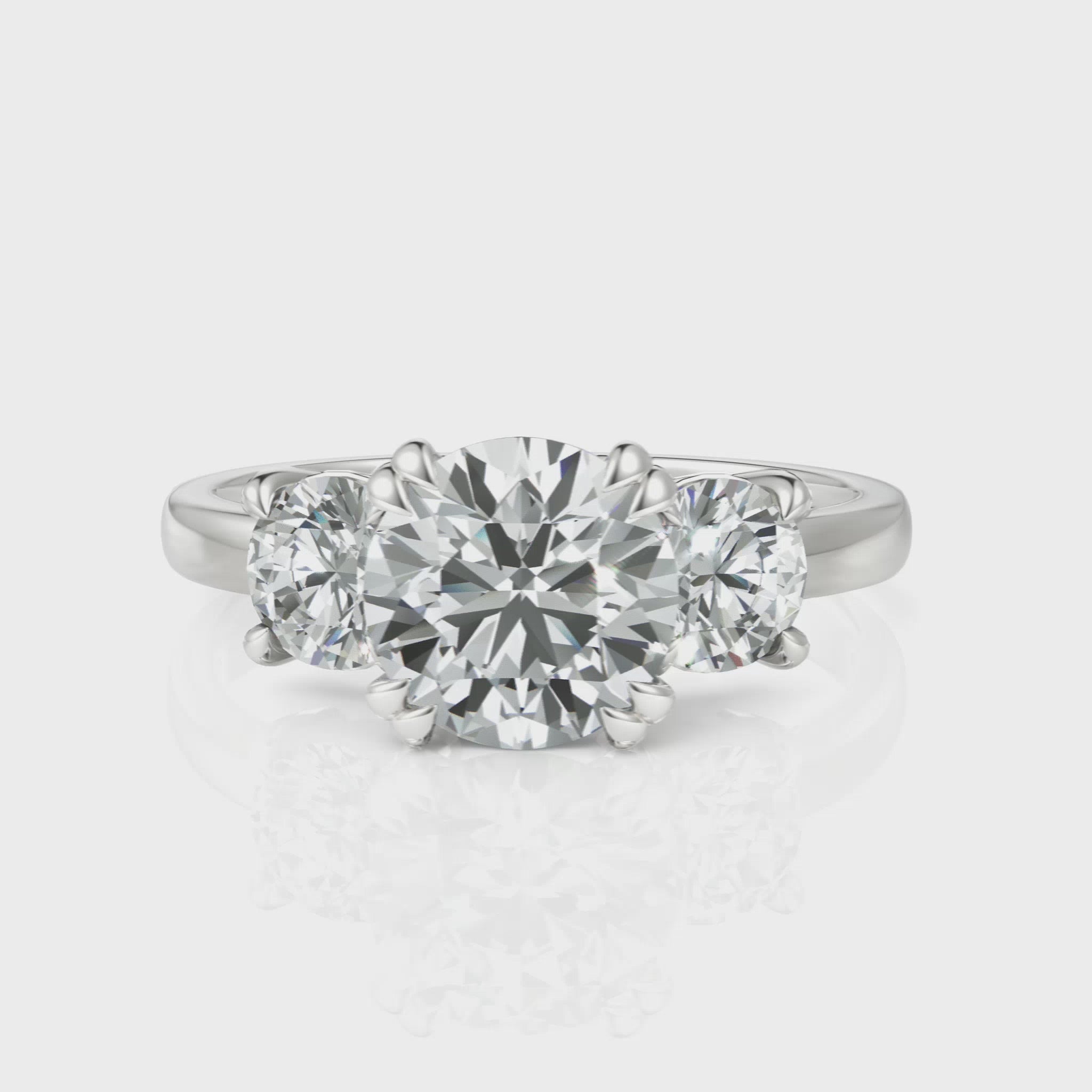 2.63 CT Round Cut Colorless Engagement Ring