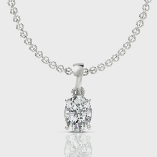 Oval Diamond Pendant