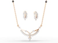 Enchanted Swirl Designer Moissanite Diamond Mangalsutra Set
