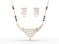 Eternal Bloom Moissanite Diamond Mangalsutra Set