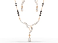 Twilight Curve Moissanite Diamond Mangalsutra Set
