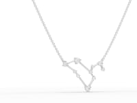 Leo Zodiac Round Diamond Chain Pendant