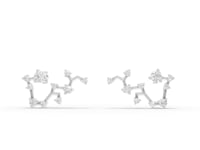 Sagittarius Zodiac Round Diamond Earring