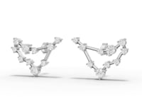 Capricon Zodiac Round Diamond Earring