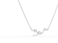 Taurus Zodiac Round Diamond Chain Pendant