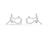 Gemini Zodiac Round Diamond Earring