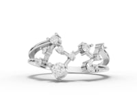 Scorpio Zodiac Round Diamond Ring