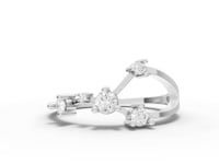 Cancer Zodiac Round Diamond Ring