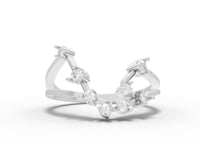 Aquarius Zodiac Round Diamond Ring