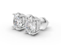 Oval Moissanite Diamond Stud Earrings