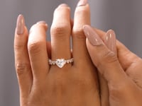 3.05 CT Heart Cut Colorless Engagement Ring