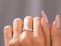 2.797 CT Round, Heart Cut Colorless Engagement Ring