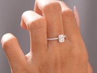 1.264 CT Round, Radiant Cut Colorless Engagement Ring