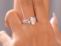 1.68 CT Round, Marquise Cut Colorless Engagement Ring