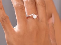 1.23 CT Round Cut Colorles Engagement Ring