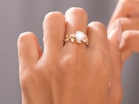 2.37 CT Round, Marquise Cut Colorless Engagement Ring