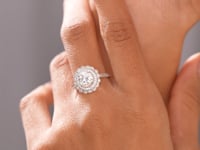 1.95 CT Round Cut Colorless Engagement Ring