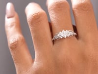 0.974 CT Princess, Round Cut Colorless Engagement Ring