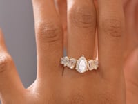 4.3 CT Round, Emerald, Pear Cut Colorless Engagement Ring