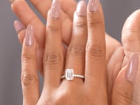 2.78 CT Round, Emerald Cut Colorless Engagement Ring