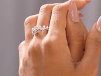 0.892 CT Round Cut Colorless Engagement Ring
