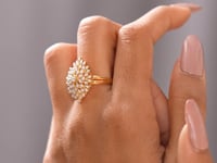 0.31 CT Round Cut Colorless Engagement Ring