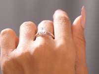 1.2 CT Round, Radiant, Baguette Cut Colorless Engagement Ring