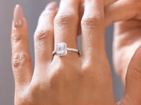 1.324 CT Round, Emerald Cut Colorless Engagement Ring