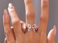 0.31 CT Zircon Premium Butterfly Fashion Ring
