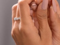 0.49 CT Round Cut Colorless Engagement Ring