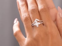1.38 CT Round, Pear Cut Colorless Engagement Ring