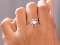 0.33CT Round Diamond Premium Snow Flake Ring