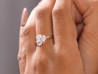 1.6 CT Oval, Pear, Cushion Square Cut Colorless Engagement Ring