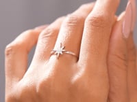 0.30 CT Round Diamond Premium Star Ring