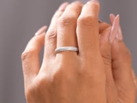 0.825 CT Round Cut Colorless Engagement Ring