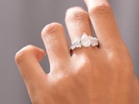 2.47 CT Marquise, Pear, Round Cut Colorless Engagement Ring