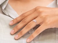 Twin Bloom Delicate Ring