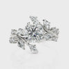 2.37 CT Round, Marquise Cut Colorless Engagement Ring