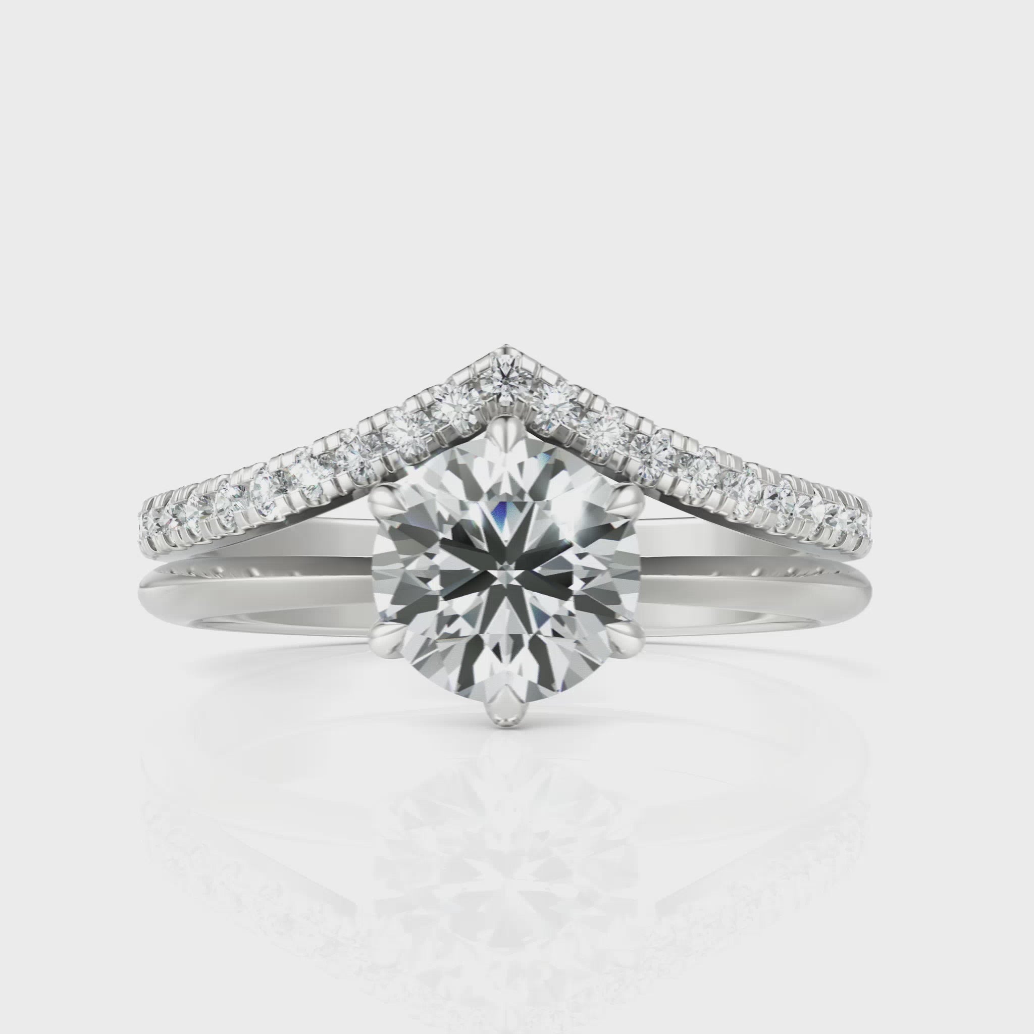 1.23 CT Round Cut Colorles Engagement Ring